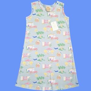 Beaufort Bonnet Girl Polly Play Dress Bahama Bound Size 11 Palm Trees